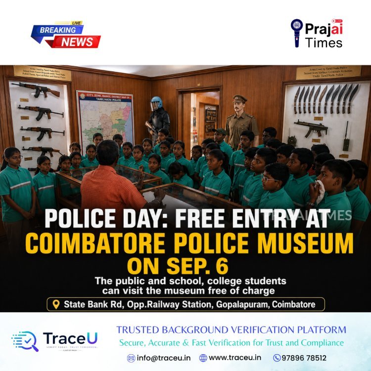 Police Day: Free Entry to Tamil Nadu Police Museum in Coimbatore on September 6