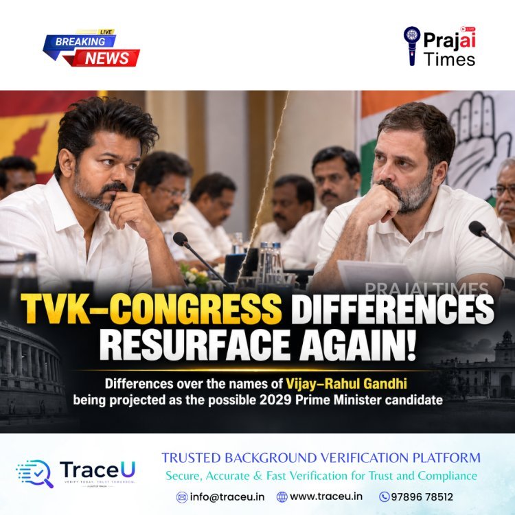 TVK-Congress Differences Surface Over 2029 PM Candidate; Alliance Meeting on September 9