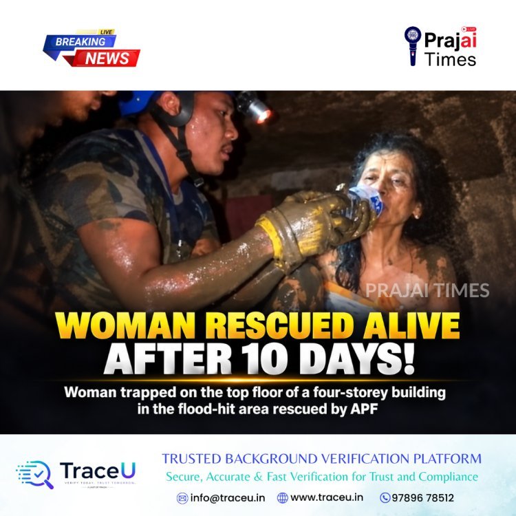 Woman Rescued Alive After 10 Days Trapped in Flood-Hit Nepal