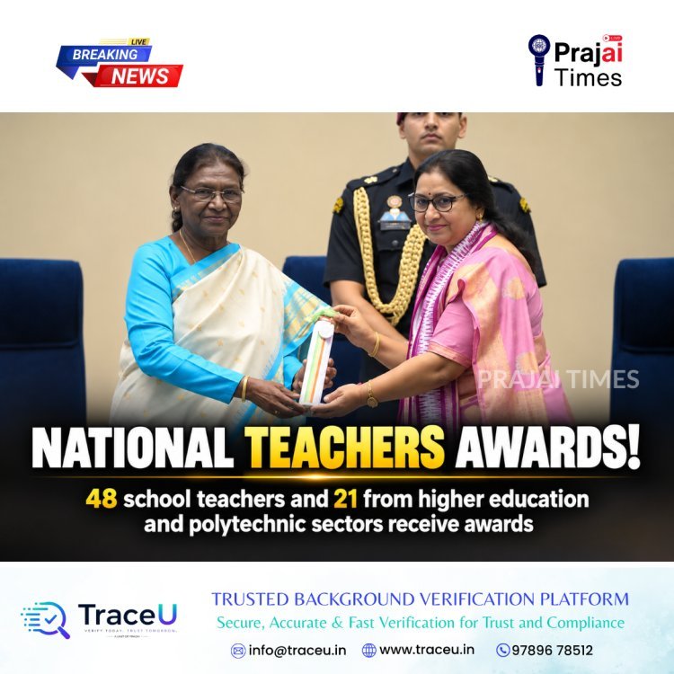 National Teachers’ Awards 2026: President Droupadi Murmu to Honour 69 Educators