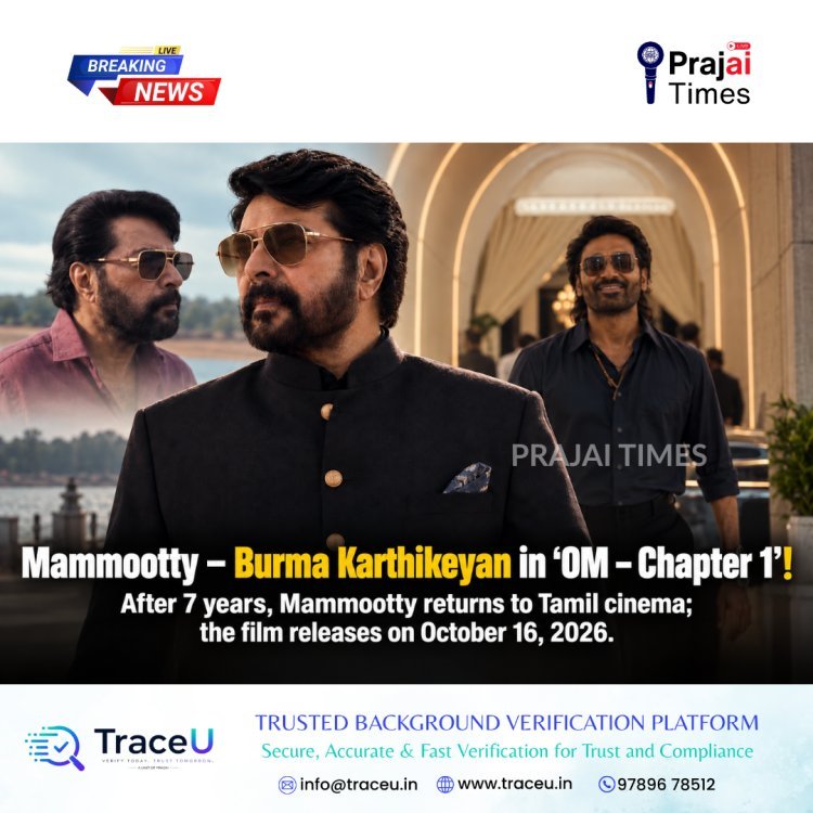 Mammootty as Burma Karthikeyan in Dhanush’s ‘OM – Chapter 1: Udhiram’