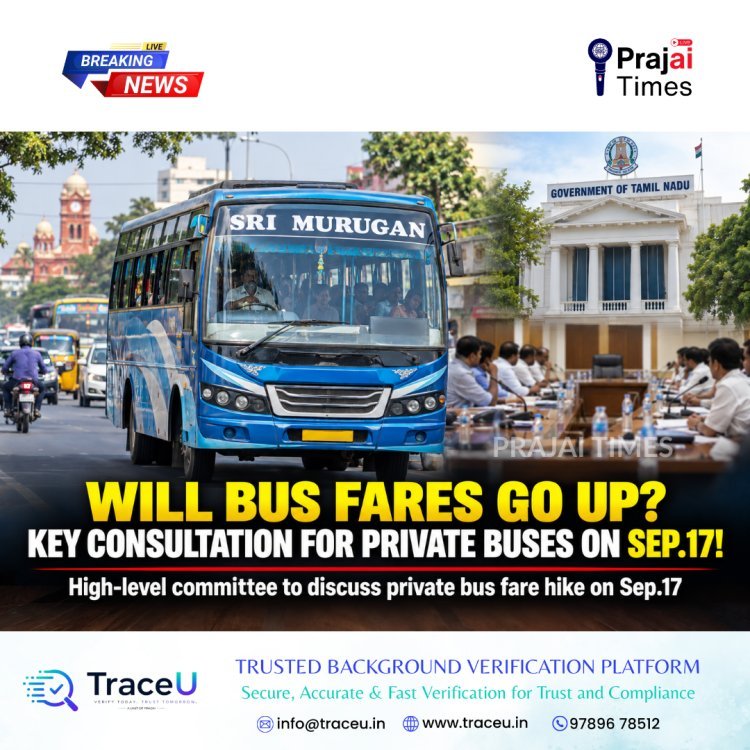 Will Private Bus Fares Increase in Tamil Nadu? Key Meeting Scheduled for September 17