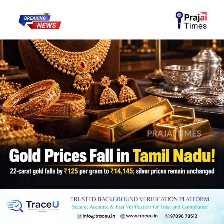 Gold Price Falls in Tamil Nadu: 22K Gold Drops ₹125 Per Gram