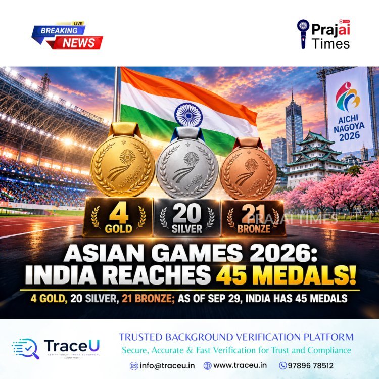 Asian Games 2026: India’s Medal Tally Reaches 45 with 4 Gold, 20 Silver and 21 Bronze